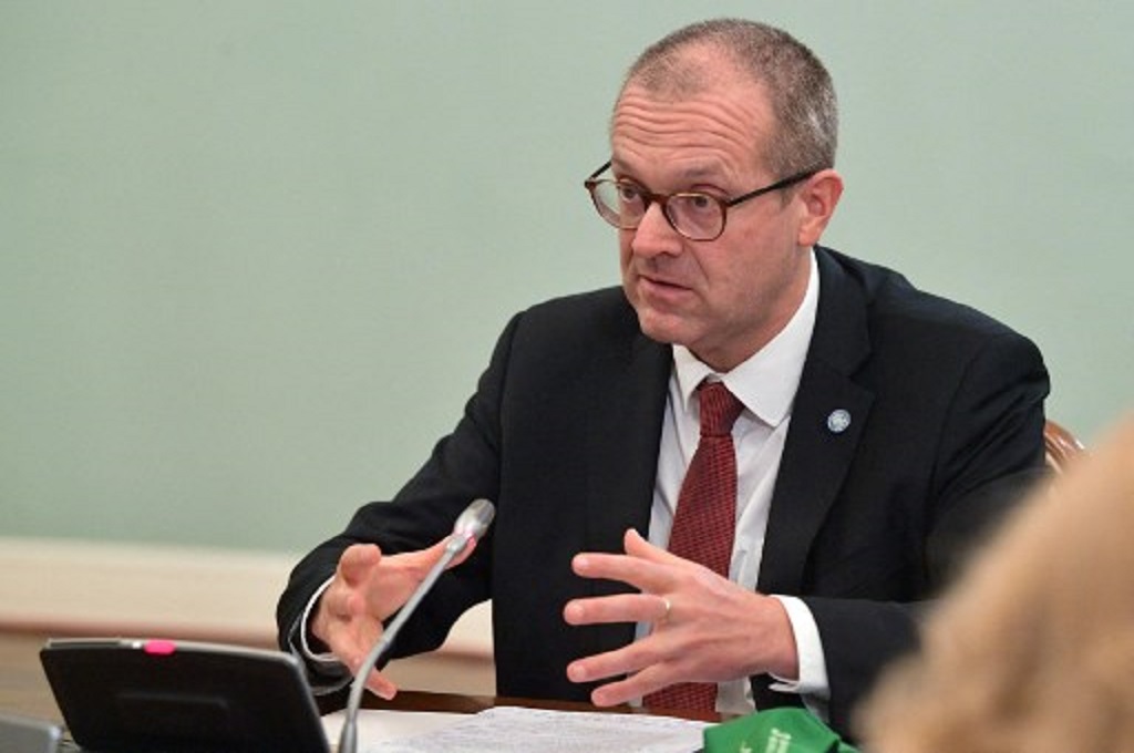 Kepala WHO Eropa Dr Hans Kluge. (Alexander ASTAFYEV / SPUTNIK / AFP)