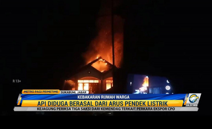 Rumah 2 Lantai di Sukabumi Dilahap Si Jago Merah