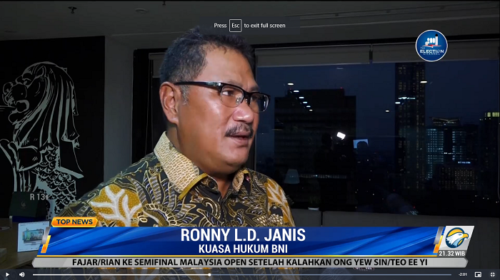 Pemalsuan Deposito Nasabah, Kuasa Hukum Sebut BNI Tak Wajib Ganti Rugi