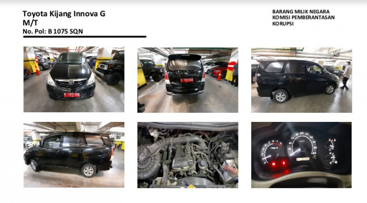 KPK Lelang 19 Kendaraan Berpelat Merah