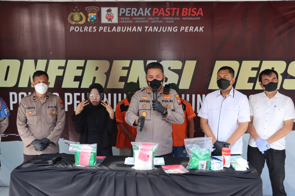 Polres Pelabuhan Tanjung Perak Surabaya, berhasil gagalkan peredaran narkoba sebanyak 3 kilogram sabu dari Madura tujuan Pasuruan. (Istimewa)