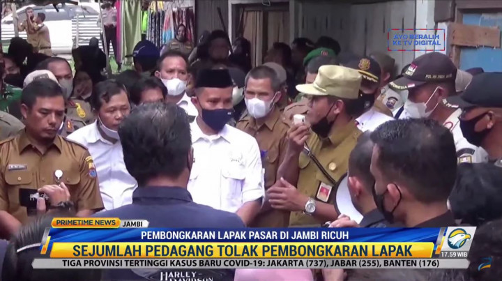 Kericuhan Pecah di Jambi, Pedagang Pasar Angso Ngamuk