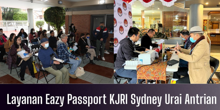 Layanan Eazy Passport KJRI Sydney Urai Antrean Pemohon