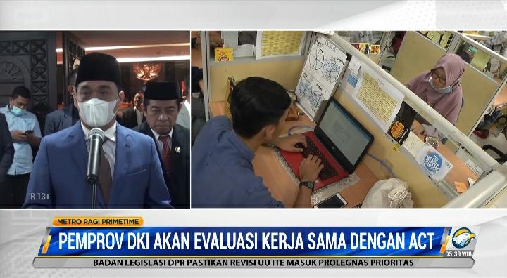 Pemprov DKI Akan Evaluasi Kerja Sama Dengan ACT