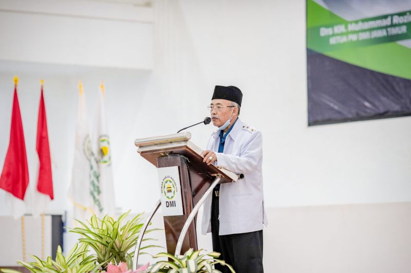  Ketua Dewan Masjid Indonesia (DMI) Kabupatn Jember, Jatim Hawari Hamim saat musyawarah daerah beberapa waktu lalu. FOTO ANTARA/HO-Diskominfo Jember