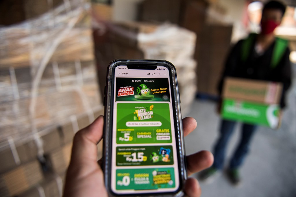 Investasi Telkomsel di Gojek diperlukan untuk mengatasi bisnis suara dan pesan, serta tren telekomunikasi global yang terus menurun (Foto:Antara/M Agung Rajasa)