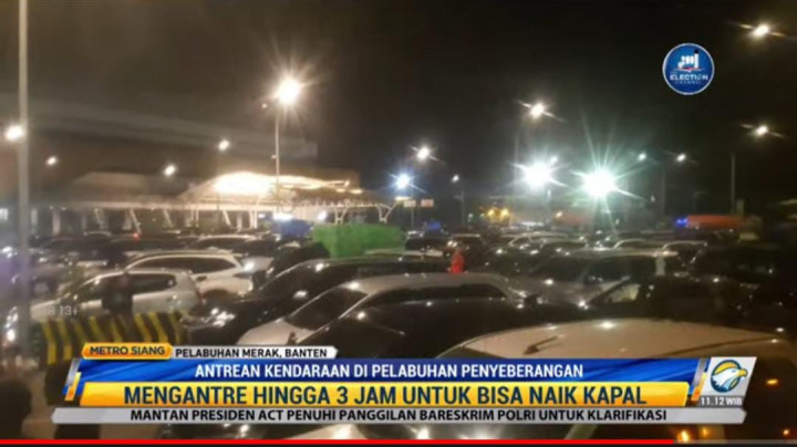 Kepadatan Kendaraan di Pelabuhan Merak Jelang Iduladha