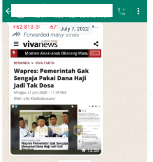 [Cek Fakta] Kata Wapres Pemerintah tak Berdosa Pakai Dana Haji karena tanpa Sengaja? Ini Faktanya