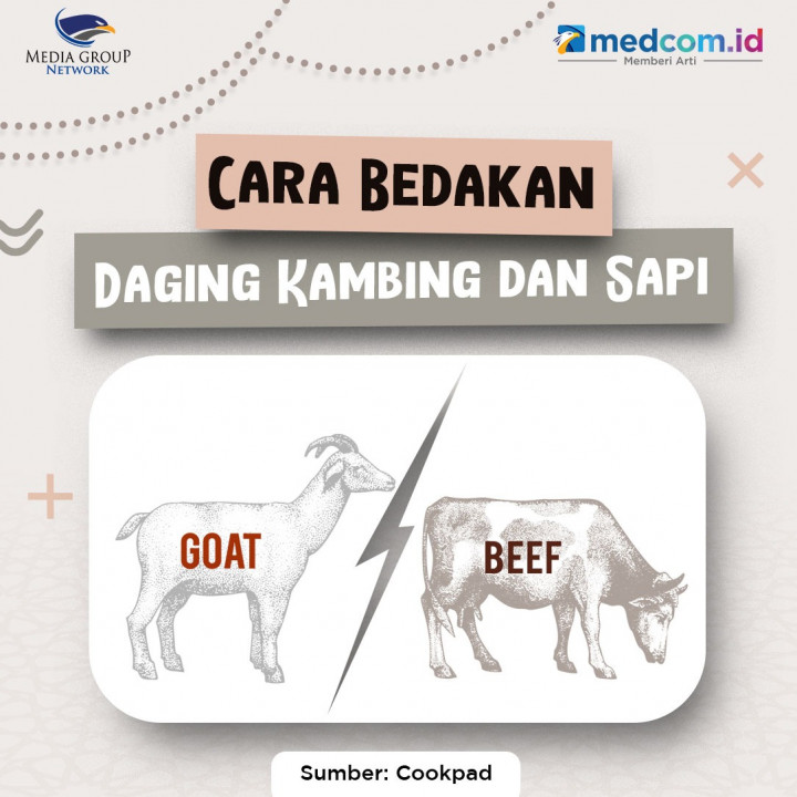 Cara Bedakan Daging Kambing dan Sapi