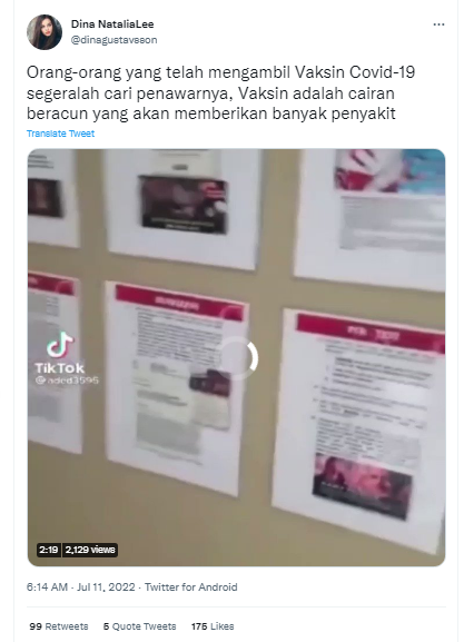 [Cek Fakta] Vaksin Covid-19 Cairan Beracun Memberikan Banyak Penyakit? Ini Faktanya