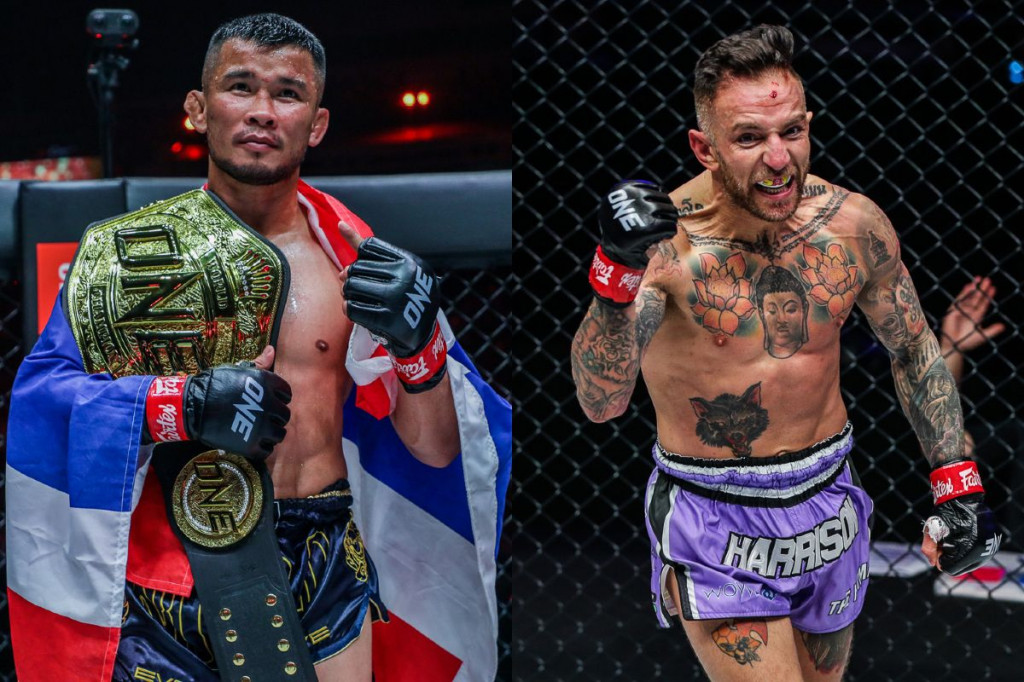 Nong-O Gaiyanghadao (kiri) dan Liam Harrison. (Foto: Istimewa)