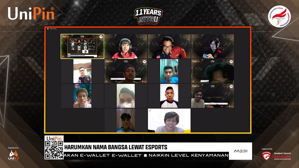 Webinar UniPin Community “Harumkan Nama Bangsa Lewat Esports”