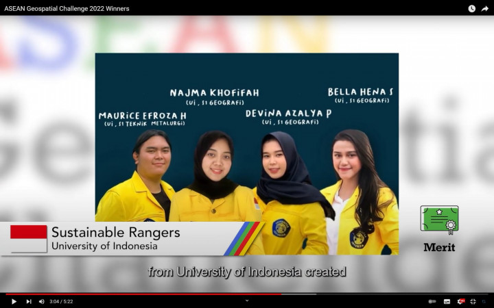 Buat Proyek <i>One Map, Our Sustainability</i> 4 Mahasiswa UI Raih Prestasi di Tingkat ASEAN
