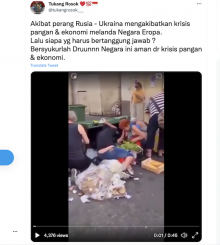 [Cek Fakta] Beredar Video Krisis Pangan dan Ekonomi di Eropa Imbas Perang Rusia-Ukraina? Begini Faktanya