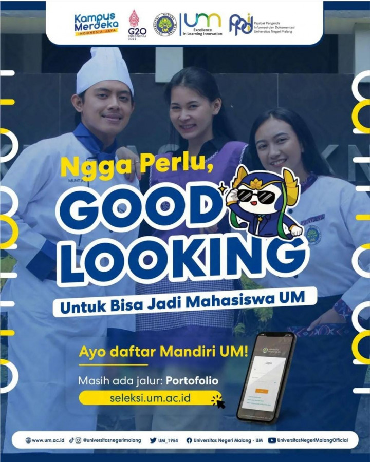 Jalur Portofolio Masih Dibuka, UM Unggah Ngga Perlu Good Looking