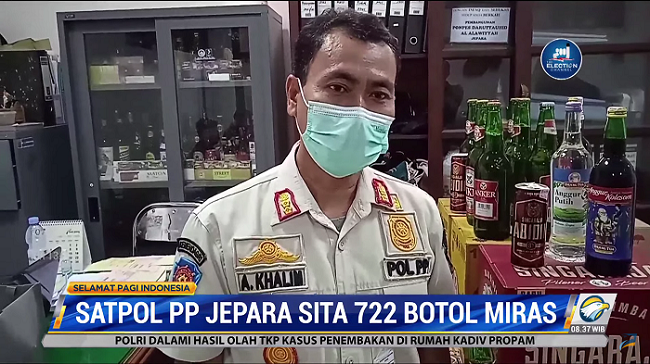 Satpol PP Jepara Tangkap dan Sita Ratusan Botol Miras