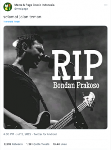 [Cek Fakta] Benarkah Bondan Prakoso Meninggal Dunia? Ini Faktanya