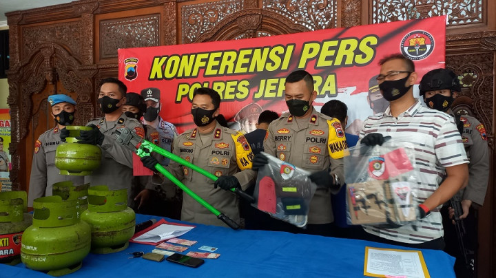 Komplotan Pencuri Tabung Gas Elpiji di Jepara Diringkus