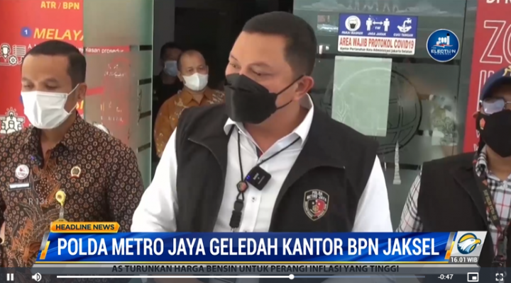 Polda Metro Jaya Geledah BPN Jaksel