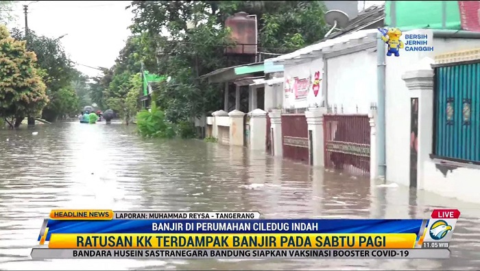 600 KK Terdampak Banjir di Perumahan Ciledug Indah