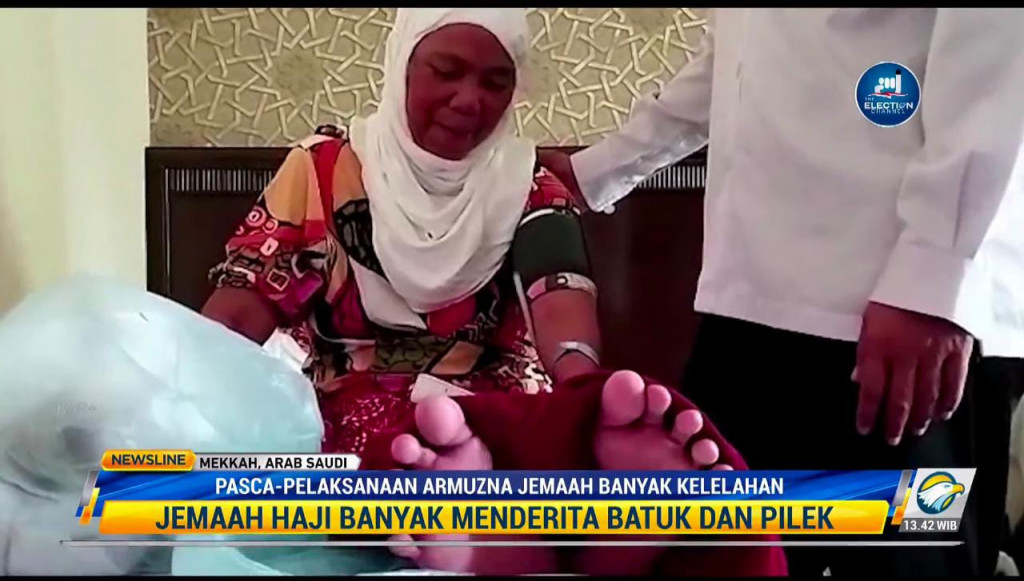 Pasca-pelaksanaan Armuzna jemaah banyak kelelahan. Foto: Dok/Metro TV