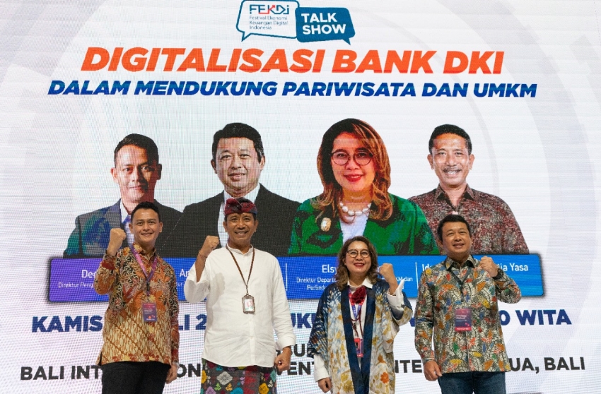 Talkshow yang bertajuk “Digitalisasi Bank DKI Dalam Mendukung Pariwisata dan UMKM” dalam Festival Ekonomi Digital Indonesia (FEKDI) tahun 2022 yang berlangsung di Bali .