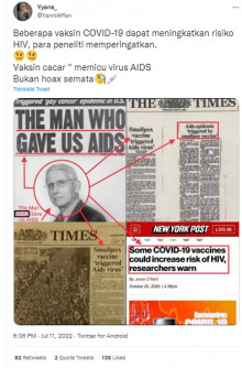 [Cek Fakta] Benarkah Vaksin Covid-19 dapat Meningkatkan Risiko HIV? Ini Faktanya