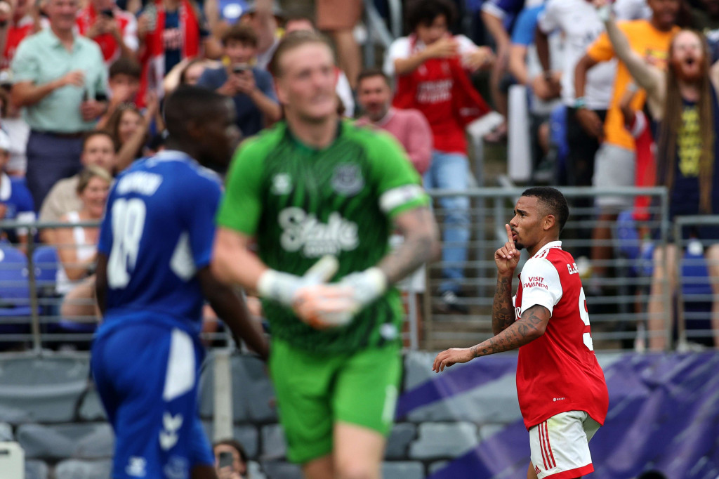 Laga Pramusim: Gabriel Jesus Cetak Gol, Arsenal Bungkam Everton 2-0