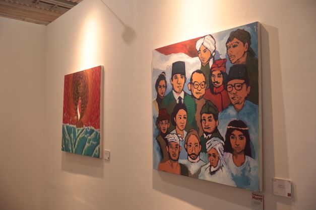 Salah satu lukisan di Erlangga Art Award Goes to Jogja. Foto: Penerbit Erlangga