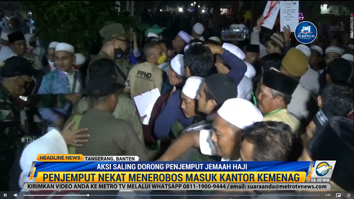 Aksi Saling Dorong Warnai Kedatangan Jemaah Haji Tangerang