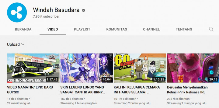 Kanal YouTube Windah Basudara Kembali Usai Dihack, Netizen: Full Senyum