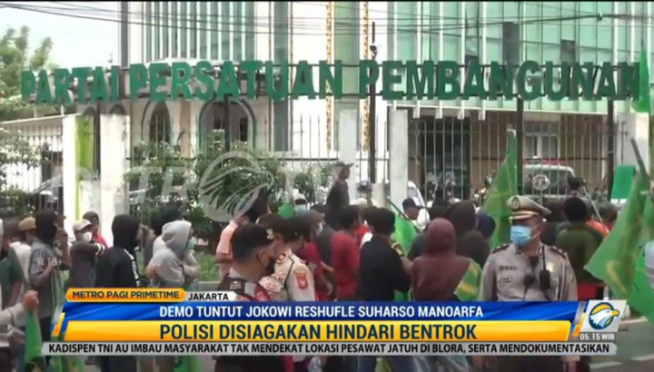 Kader PPP Demo Desak Menteri Bappenas Suharso <i>Direshuffle</i>