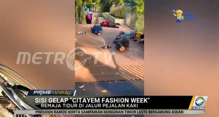 Sisi Gelap Citayam Fashion Week, Tidur <i>Ngemper</i> Bak Gembel di Jalur Pedestrian