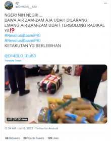 [Cek Fakta] Video Air Zamzam Dilarang Dibawa ke Indonesia karena Tergolong Radikal? Ini Faktanya