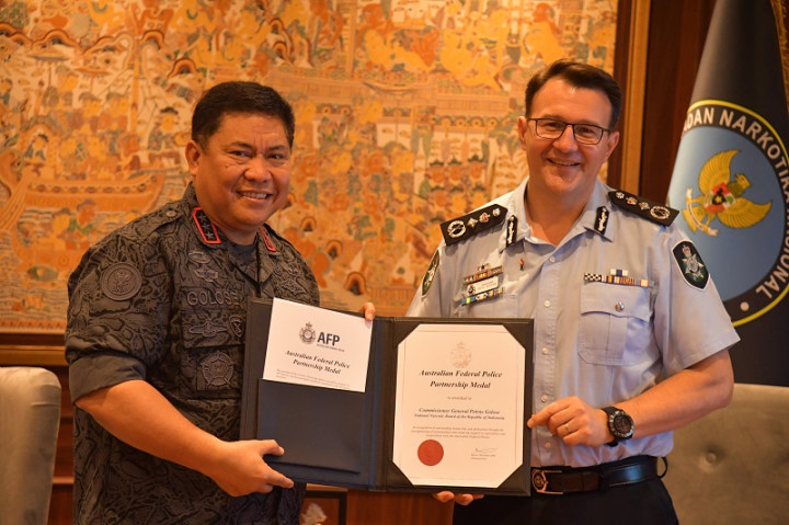 Kepala BNN Raih <i>Partnership Medal</i> dari AFP