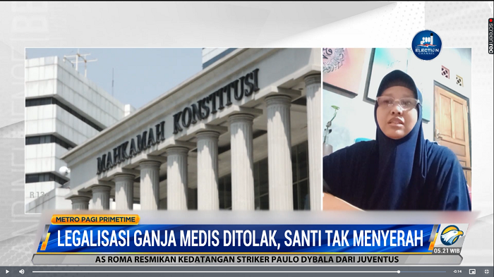 Legalisasi Ganja Medis Ditolak MK, Santi Tak Menyerah
