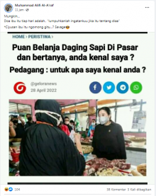 [Cek Fakta] Saat Pedagang di Pasar tak Butuh Kenal dengan Puan Maharani? Ini Faktanya