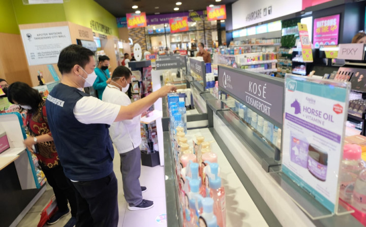 Kosmetik Ilegal Ditemukan di Sejumlah Mal di Kota Tangerang