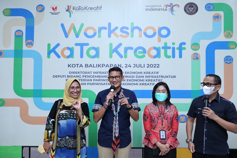 Menparekraf Sandiaga Uno di Workshop KaTa Kreatif Balikpapan. (Istimewa)
