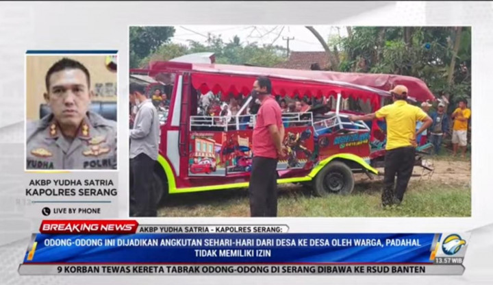 Polisi Pastikan Odong-Odong yang Tertabrak Kereta Tak Punya Izin