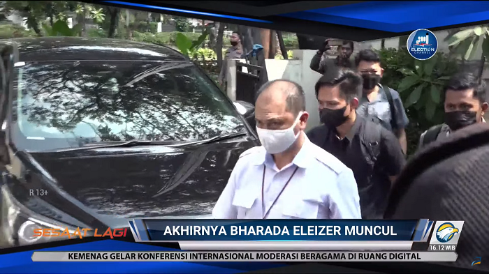 Akhirnya Bharada Eleizer muncul. Foto: Dok/Metro TV