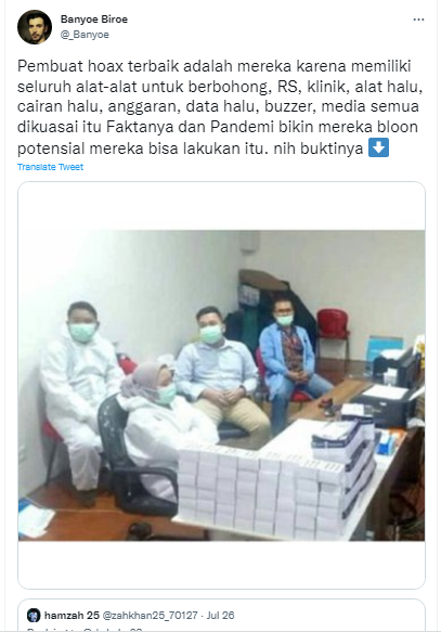 [Cek Fakta] Benarkah Tim Kesehatan Pembuat Hoaks Terbaik soal Pandemi? Ini Faktanya