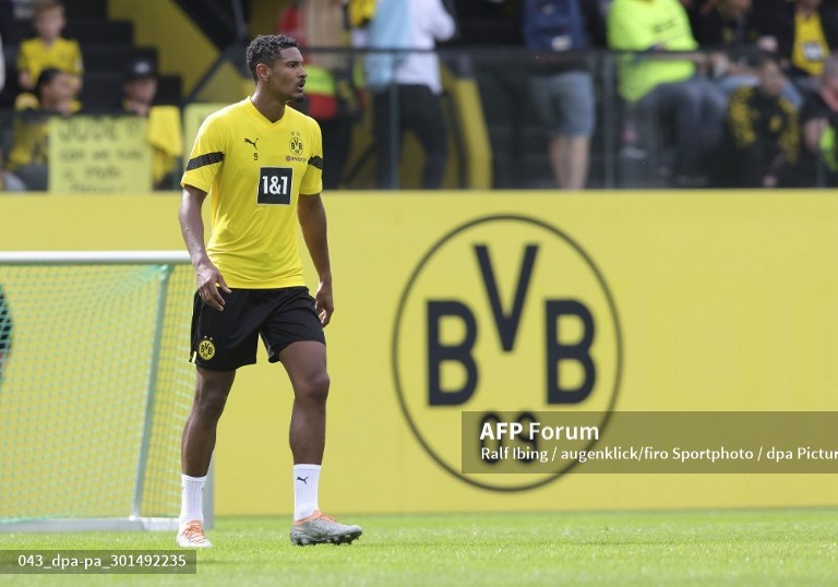 Penyerang Borussia Dortmund, Sebastien Haller (AFP/Ralf Ibing)