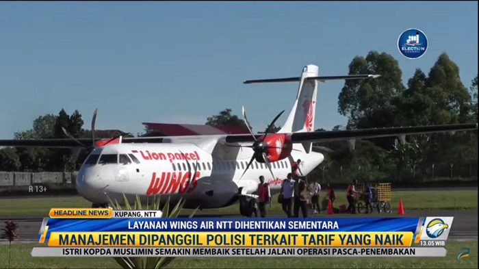 Layanan Wings Air NTT Rute Kupang-Ruteng Dihentikan Sementara