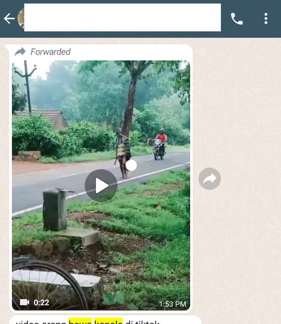 [Cek Fakta] Video Viral Pria Bawa Potongan Kepala Manusia? Begini Faktanya Sebenarnya