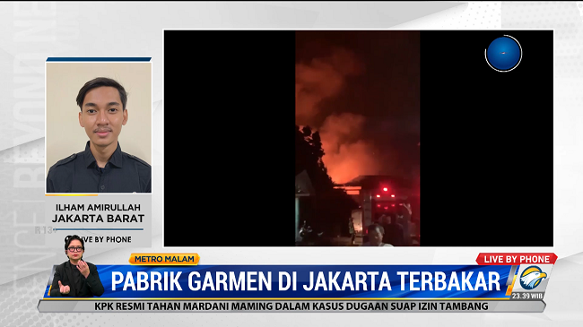 Pabrik Garmen di Tegal Alur Jakbar Terbakar