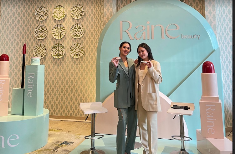 Raisa Luncurkan Produk Raine Beauty (Foto: Ist)