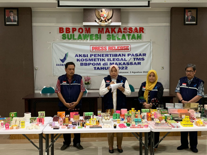 BBPOM Sita Ribuan Kosmetik Ilegal di Sulsel