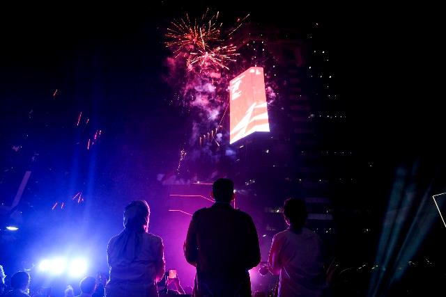 LED di Gedung Sapta Pesona, jadi LED terbesar promosikan program serta kebijakan Kemenparekraf. (Foto: Dok. Birkom Kemenparekraf)