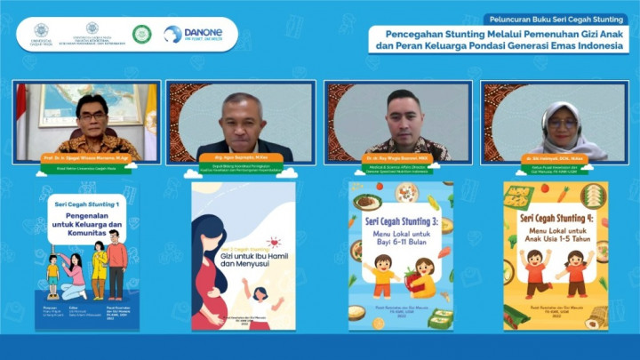Menyasar Keluarga, UGM dan Danone Luncurkan Buku Seri Cegah Stunting